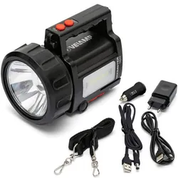 Projecteur LED VELAMP Rechargeable 10W - Noir