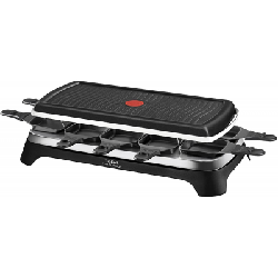 Raclette grill Plancha TEFAL 1350W -Noir & Inox (RE459801)
