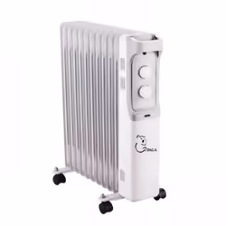Radiateur à Bain D'huile Coala Compact BH2500 11 éléments 2500W Blanc