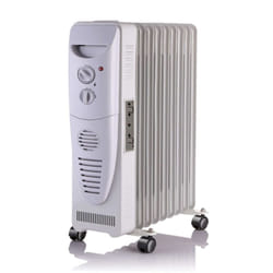 Radiateur à bain d'huile NEWSTAR 9 Éléments 2000 Watts - Blanc (RAD9EL)