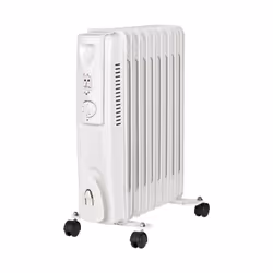 Radiateur Bain d'Huile RADIOLA - Puissance: 2500Watts - Nombre d'Éléments: 11 éléments radiants - Thermostat réglable - Roule ...