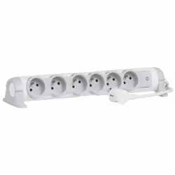 Rallonge Multiprise Legrand Prises LEG050083 - Nombre de prises : 6 - Puissance : 3680 W - Tension : 230V - Intensité : 16 A  ...