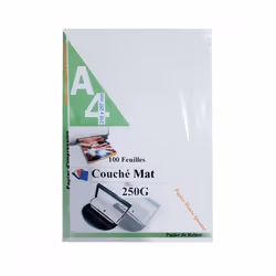 Rame page de garde A4 couche mat 250G 100 Feuilles