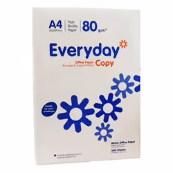 Rame papier EVERYDAY - Format: A4 - Nombre de papier par paquets: 500 papiers - Grammage: 80g/m² - Extra Blanc - Papier lisse ...