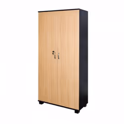 Rangement Haut 2 Portes - 2 Porte PVC - Dimension : H90 x L200 x P42 cm - Couleur:  Beige et Noir