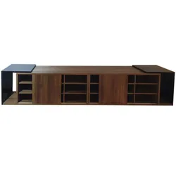 Rangement Toscane Avec Porte Coulissante + 3 Étagéres & Niche - Chêne odéon