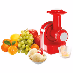 Machine 3 en 1: Râpe,sorbetière et presse agrumes - Puissance 150W - Inclus: 5 disques amovibles + Bol verseur 200 ML avec sé ...