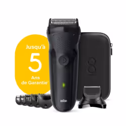 Rasoir Electrique Braun Multifonction 3 en1 - Alimentation ; Electrique -  Autonomie :  45 min -  Charge ultra rapide : 60 mi ...