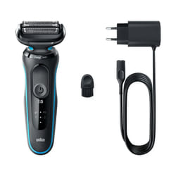 Rasoir Electrique Braun Séries 5 Wet& Dry M1000s Noir & Bleu