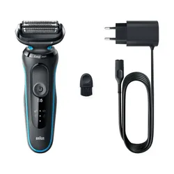 Rasoir Electrique Braun Séries 5 Wet& Dry M1000s Noir & Bleu