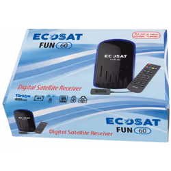 Récepteur Ecosat FUN-60 + 12 Mois Sharing Funcam + 12Mois IPTV Matador - Noir