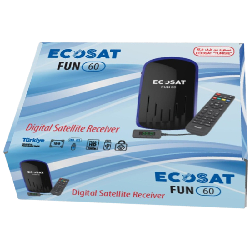 Récepteur Ecosat FUN-60 + 12 Mois Sharing Funcam + 12Mois IPTV Matador - Noir