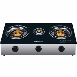 Réchaud BIOLUX - Type: à Gaz - Utilisation: Avec gaz bouteille seulement - Nombre de Feux : 3 Feux - Grille émaillée - Bouton ...