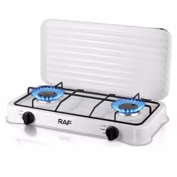 Réchaud à Gaz Raf R.8033 2 Feux Blanc