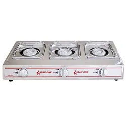 Réchaud à Gaz STARONE OM-K07 3 Feux - Inox