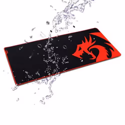 REDRAGON P006A, Noir, Rouge, Image, Tissu, Caoutchouc, Soie, Base antidérapante, Tapis de souris de jeu