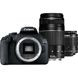 Reflex Canon EOS 2000D + EF 18-55mm IS + EF 75-300mm DC