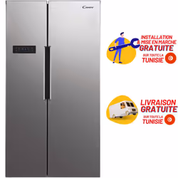 Réfrigérateur Candy Side by Side 521L Inox CHSVN174X