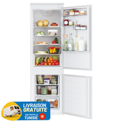 Réfrigérateur Combiné Encastrable Candy 263 Litres / Blanc / CBL3518E