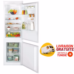 Réfrigérateur Combiné Encastrable Candy - Système de refroidissement: Nofrost - Volume Totale : 264 Litres - Capacité nette c ...