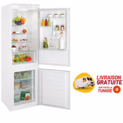 Réfrigérateur combine encastrable candy - 2 portes - Classe climatique N,ST - Volume total 264 Litres - Durée de conservation ...