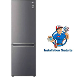 Réfrigérateur Combiné LG Inverter 374L NoFrost Silver