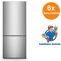 Réfrigérateur Combinée Hisense RM-55WC Inverter 420L NoFrost Silver