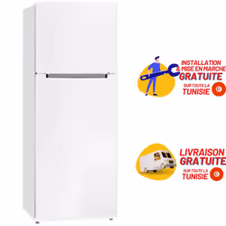 Réfrigérateur Double Portes Saba SN483W - Système de refroidissement : NoFrost - Capacité de Réfrigérateur : 327 Litres - Cap ...