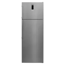 Focus QUADRA 5070 - Réfrigérateur double portes pose libre 70 cm, 500 L, No Frost, congélateur supérieur, afficheur électronique, Inox