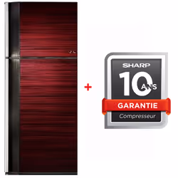 Réfrigérateur NoFrost Inverter Sharp SJ-GV58A-SL - Congélateur en haut - Volume Brut: 525 Litres - Classe énergétique 1 - Tec ...