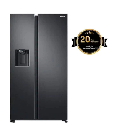 Réfrigérateur Samsung Side by Side RS68 Twin Cooling avec distributeur d'eau 609L / Noir