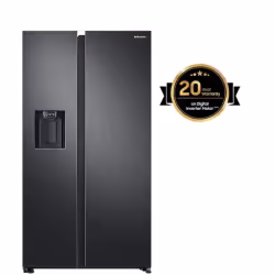 Réfrigérateur Samsung Side by Side RS68 Twin Cooling avec distributeur d'eau 609L - Capacité nette totale 609L - Capacité du  ...