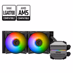 Refroidisseur De processeur Gamer MSI MAG CORELIQUIDE M240 - Compatibilité: INTEL: LGA 1150/1151/1155/1156/1200/1700 LGA 2011 ...