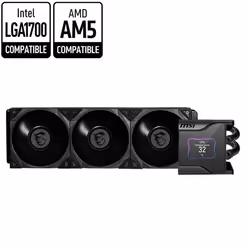 Refroidisseur De Processeur MSI MEG CORELIQUIDE S360 Silent - Compatibilité: INTEL: LGA 1700/1200/1151/1150/1155/1156 ; AMD:  ...