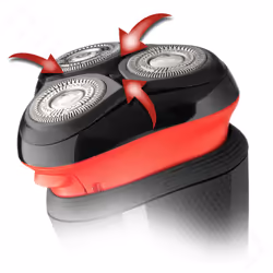 Remington R3000 rasoir pour homme Rasoir rotatif Tondeuse Noir, Rouge - Vue supplémentaire 4