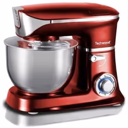 Robot pâtissier pétrin Techwood 1300W 6.5L Rouge (TCDR-135)