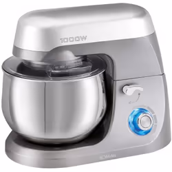 Robot Petrin Multifonction Bomann KM6009 - Puissance 1000W - Bol en acier inoxydable 5L - Vitesse réglable + Fonction pulse - ...