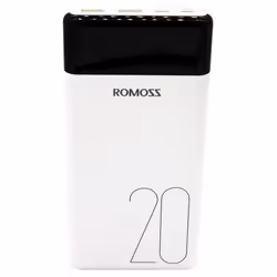 Romoss LT20-01-132, 20000 mAh, Lithium Polymère (LiPo), Blanc