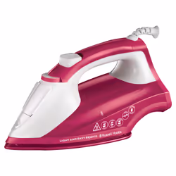 Russell Hobbs 26480-56, Fer à repasser à sec ou à vapeur, Semelle en céramique, 2 m, 115 g/min, Rouge, Blanc, 35 g/min