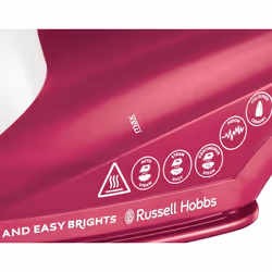 Russell Hobbs 26480-56 fer à repasser Fer à repasser à sec ou à vapeur Semelle en céramique Rouge, Blanc