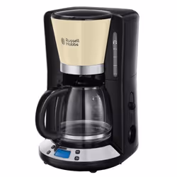 Russell Hobbs Colours Plus+, 1,25 L, Café moulu, 1100 W, Noir, Crème