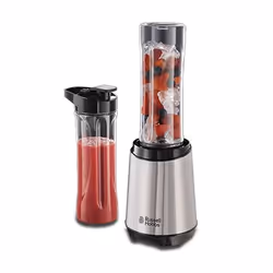 Russell Hobbs Mix&Go, Mélangeur de table, 0,6 L, Pileur de glace, 300 W, Noir, Argent