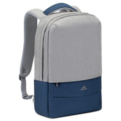 Sac à Dos Anti-Vol PC Portable 15,6" - RivaCase Gris/Bleu RIVA-7562-GR