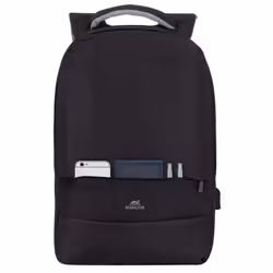Sac à dos antivol pour pc portable 15.6" RivaCase 7562 - Couleur Gris et Moka - Sac à dos élégant en matière résistant à l'ea ...