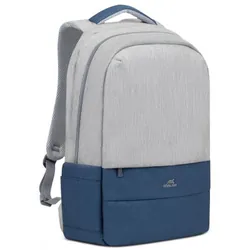 Sac à Dos Ordinateur Portable 17,3" Anti-Vol Étanche Gris/Bleu RivaCase