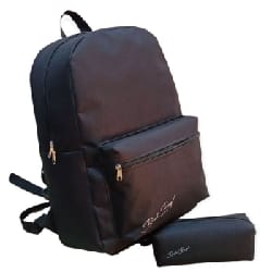 Sac à Dos Scolaire avec Trousse - Noir