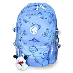 Sac à dos Scolaire ours imprimable - Bleu
