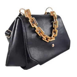 Sac Bandoulière MODALINE Ballerina avec Chaine - Gold & Noir