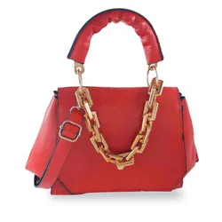 Sac Bandoulière MODALINE Ballerina avec Chaine - Gold & Rouge