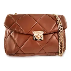 Sac Bandoulière MODALINE MIRELLA avec Chaine - Marron & Gold